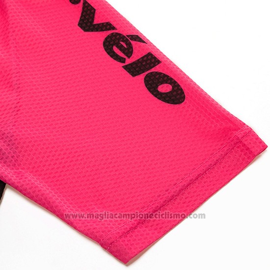 2018 Abbigliamento Ciclismo Cervelo Rosa e Nero Manica Corta e Salopette